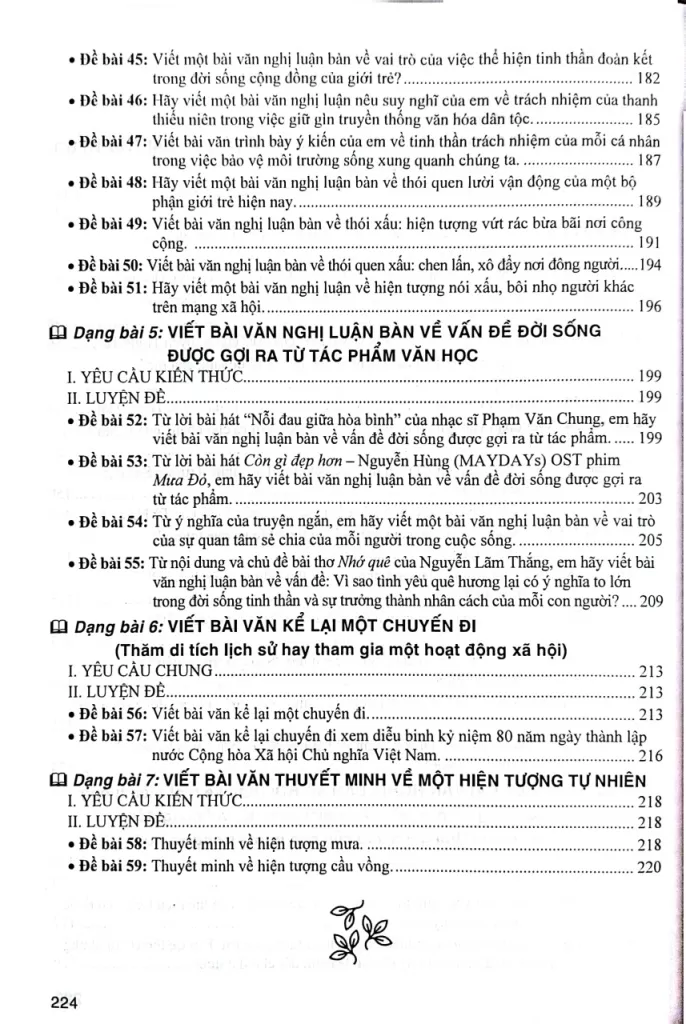 NHỮNG BÀI VĂN, ĐOẠN VĂN THAM KHẢO MÔN NGỮ VĂN LỚP 8 (Theo Chương trình GDPT mới)